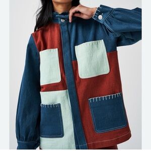 Seventy and Mochi Colorblock Denim Jacket